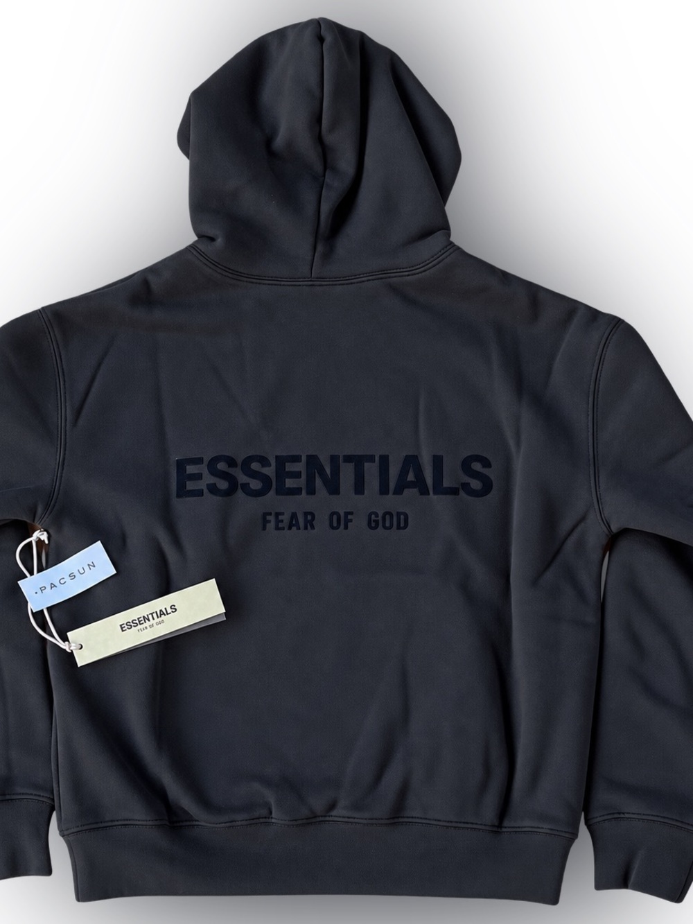 Essentials Black Limo Men's Pullover Hoodie with Chest Logo - Picture 2 of 6